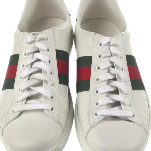 ❤️Beautiful Authentic Gucci Ace White leather Sneakers-❤️excellent condition